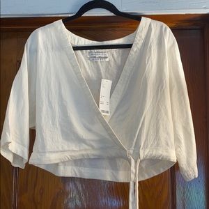 Urban Outfitters Linen Crop Top